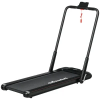 SPORTNOW 2 en 1 Cinta de Correr Plegable Cinta de Andar Velocidad 12 km/h Superficie de Carrera 36x105 cm 135x65x106 cm Negro(m-1)