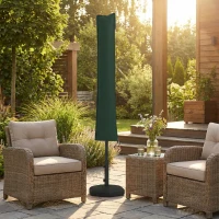 Outsunny Parasol Cover, Cantilever Umbrella Cover for 2-3.5 m Parasols, Banana Umbrella Protector with Zipper, Green(m-6)