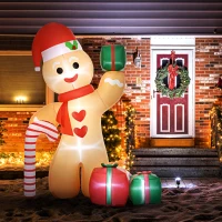 8ft Inflatable Gingerbread Christmas Decoration(m-10)