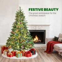 HOMCOM 6ft Artificial Pine LED Christmas Tree, with Remote(m-4)