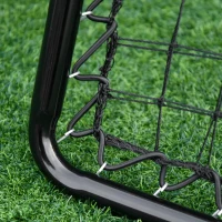 HOMCOM Angle Adjustable Double Sided Rebounder Net Training Aid Target Soccer Goal Kickback For Football, Baseball, Basketball - 75L x 75W cm(m-8)