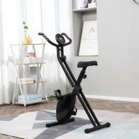 HOMCOM Cyclette Professionale con Resistenza e Altezza Regolabile, in Acciaio e PP, 41x86x112 cm, Nera(m-10)