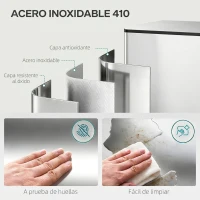 HOMCOM Cubo de Basura de Cocina con 2 Compartimentos 2x30L con Pedal Tapa de Cierre Suave y Cubo Extraíble Plata(m-6)