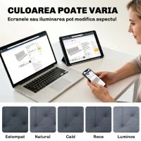 Outsunny Pernă de Grădină Modernă pentru Locuri de Ședere Exterioare cu 6 Curele, Pernă Exterioară Umplută cu Bumbac și Poliester, pentru Canapele, Balansoare, Bănci, 150x98x8 cm, Gri Închis(m-7)