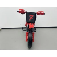 AIYAPLAY Motocicletă Electrică Copii 12V cu 2 Roți Ajutătoare Detașabile, 2 Motoare, Suspensie Spate, Muzică, 3 km/h, 3-6 Ani, Roșu(m-2)