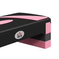 HOMCOM Stepper fitness aérobic hauteur réglable surface antidérapante 80 x 31 x 20 cm noir rose clair(m-11)