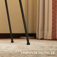 HOMCOM Set 2 Scaune pentru Bucătărie și Living, Stil Boho, din Ratan PE și Oțel, 45x57x83 cm, Galben(m-6)