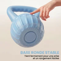 SPORTNOW Kettlebell 6 kg, Haltère avec Poignée Antidérapante, Haltère à Boule, Musculation, Entraînement, pour Gym, Bleu(m-7)