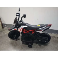 AIYAPLAY Motocicletă electrică copii 6V, licență APRILIA, roți auxiliare, baterie litiu, muzică, 18 luni-4 ani, roșu(m-4)