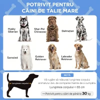 PawHut Cușcă pentru Câini de Talie Mare cu Acoperiș de Protecție, din Oțel și Poliester, 106x76x94 cm, Albastru Închis(m-4)