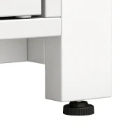 HOMCOM Estante de arrumação de cozinha com cestos deslizantes e armário, suporte para micro-ondas, 100 x 35 x 80 cm, branco(m-9)