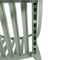 Outsunny Lot de 4 Chaises de Jardin Empilables en Polypropylène Anti-UV Accoudoirs et Dossier à Lattes Ergonomique Gris Vert(m-11)