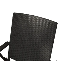 Outsunny Set of Two Folding Rattan Seat Chairs - Black(m-12)