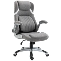 Vinsetto Sedia da Ufficio Reclinabile in Tessuto Traspirante e Acciaio con Altezza Regolabile, 68x76x109-117 cm(m-11)