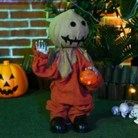 HOMCOM Vogelscheuche Halloween-Dekoration, beweglich, macht Geräusche, batteriebetrieben(m-10)