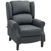 HOMCOM Massagesessel mit Heizfunktion, 2 Massagebereiche, Liegefunktion, bis 150 kg, Dunkelgrau(m-1)