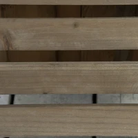 Outsunny Conjunto de 2 Suportes de Madeira com Rodas para Plantas Vasos de Interior e Exterior Carga 50 kg Castanho Escuro(m-8)