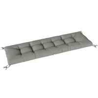 Outsunny Palettenkissen Abnehmbar Sitzkissen mit Befestigungsbändern Palettenpolster für die meisten Liegen 198x65x13cm Hellgrau(m-1)