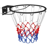 SPORTNOW Panier de Basket, Anneau Suspendu de Basket Intérieur et Extérieur, pour Mur avec Filet Résistant aux Intempéries(m-1)