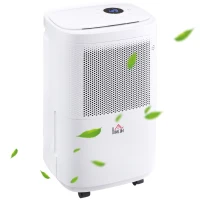 HOMCOM 10L/Day 2200ML Portable Quiet Dehumidifier with WiFi Smart App Control, Electric Moisture Air Dehumidifier for Home Laundry Basement(m-10)