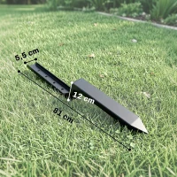Outsunny Zaunpfosten Reparaturset 2er-Set Stützpfähle für Zaunpfosten mit Nägeln Bohrer 81 x 5,5 x 12 cm Schwarz(m-3)