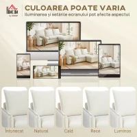 Set Canapea 3 Locuri, HOMCOM, Leathaire, 212x125x84cm, Crem(m-8)