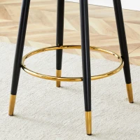 Tabouret de bar pivotant 360°, design moderne, structure métal, lot de 2, 47,40x44,00x92,00 cm, Gris clair(m-8)