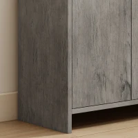 HOMCOM Sideboard Cabinet, Modern Storage Cabinet with 3 Doors and Adjustable Shelves for Living Room, Dining Room, Grey(m-11)