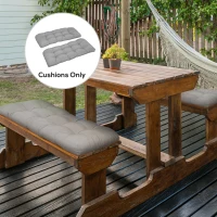 Outsunny Cojín para Banco de 2 Plazas para Interior y Exterior con 8 Puntadas para Sillas Sofás 110x48x8 cm Gris(m-2)
