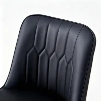 Lot de 2 tabourets de bar hauteur, design moderne et confortable, dossier incurvé et repose-pieds, 42x45x100 cm, Noir(m-9)