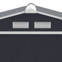 Outsunny Gereedschapschuur Tuinschuur Metaal kolengrijs(m-12)