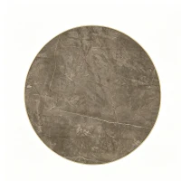Table d'appoint ronde, plateau anti-rayures facile à nettoyer, 60x60x74 cm, Gris(m-7)