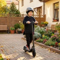 SPORTNOW Electric Scooter for Kids, with LED Display, Green(m-9)