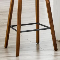 Lot de 2 tabourets de bar avec accoudoirs, design scandinave élégant, assise rembourrée, 54,7x44x88 cm, Blanc(m-8)
