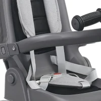 AIYAPLAY Kinderdreirad, 6-in-1 Buggy voor Kleuters, met Duwstang, Verstelbare Zitting, Vouwbaar Ontwerp, Veiligheidsnet, Grijs(m-12)