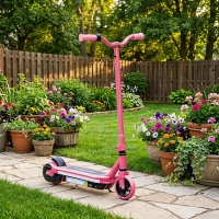 AIYAPLAY Electric Scooter for Kids 6-14 Years, with Colourful Lights, Pink(m-9)
