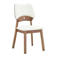 Lot de 2 chaises de salle, design papillon, confortable et facile d'entretien, 51x43x87.5 cm, Blanc(m-8)