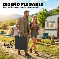 Outsunny Mesa Plegable Camping con Fregadero Grifo Altura Regulable Cubo Plegable Ranuras Regla y Bolsa de Transporte(m-6)