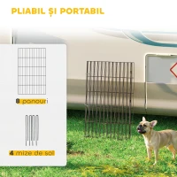 PawHut Țarc pentru Câini Extensibil și Pliabil din Metal 50x80 cm Negru(m-6)