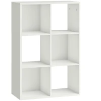 HOMCOM Boekenkast Staande Kast met 3 Niveaus Smalle Kast met Kantelbeveiliging Opbergkast voor Woonkamer Slaapkamer Kantoor Wit(m-1)