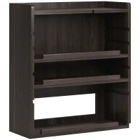 HOMCOM Four-Tier Desktop Organiser - Dark Brown(m-1)