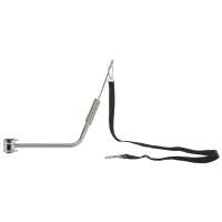 PawHut Laisse de Vélo pour Chien 180 cm en Inox , Fixation Rapide, Ressort Amortisseur, Sangle Ajustable, Argent(m-1)