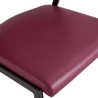 Chaise de salle à manger moderne rembourrée, design épuré, dossier ergonomique, 51x49x78 cm, Rouge(m-7)