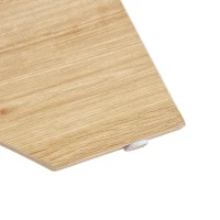 Table basse ronde en verre, design moderne, patins antidérapants, 104.9x60x35.6 cm, Couleur naturelle(m-8)