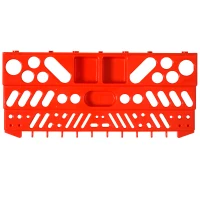 DURHAND 54 Pcs On-Wall Tool Equipment Holding Pegboard Home DIY Garage Organiser DIY w/ 50 Pegs 2 Shelves(m-9)