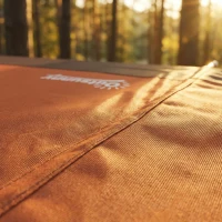 Outsunny Camping Windbreaker with Clear Windows, Carry Bag and Steel Poles, for Beach Caravan Campervan, 725 x 140cm, Orange(m-11)