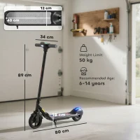 SPORTNOW Electric Scooter for Kids, with LED Display, Green(m-3)