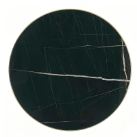 Table d'appoint ronde moderne, stabilité optimale et un gain de place, 59.5x59.5x73.5 cm, Noir+Or(m-7)