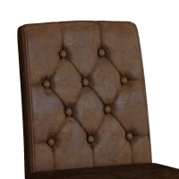 Lot de 4 chaises de salle à manger, style luxe européen, patins antidérapants et silencieux, 42x46x89 cm, Brun+Noir(m-5)
