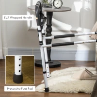 HOMCOM Safety Bed Rail, Height Adjustable Bed Assist Rail with Storage Pocket, Grab Bar for Disabled and Senior, White(m-6)
